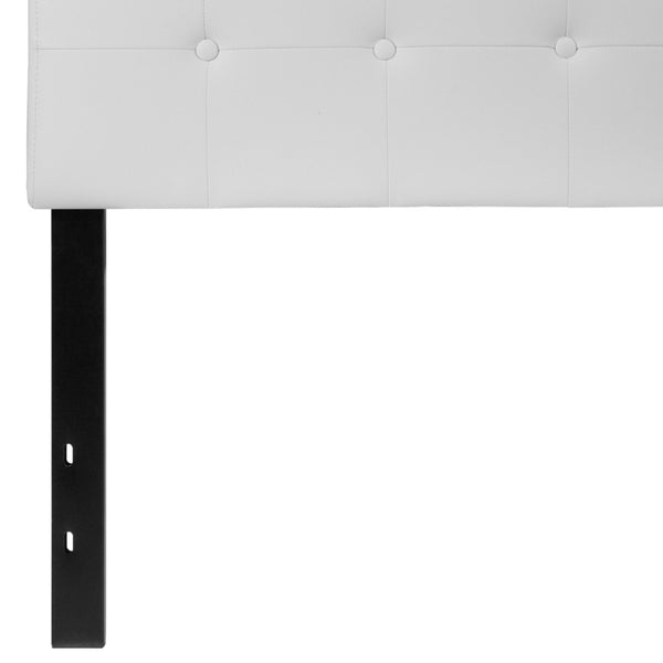 English Elm Lennox Tufted Upholstered Full Size Headboard for Stylish Bedroom Upgrade with Easy Assembly White In Stock. Usually ships in 24 - 48 business hours HG-HB1705-T-W-GG