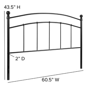 English Elm Woodstock Decorative Metal Queen Size Headboard - Stylish Design for Modern Bedrooms and Comfort Black In Stock. Usually ships in 24 - 48 business hours HG-HB1706-Q-GG