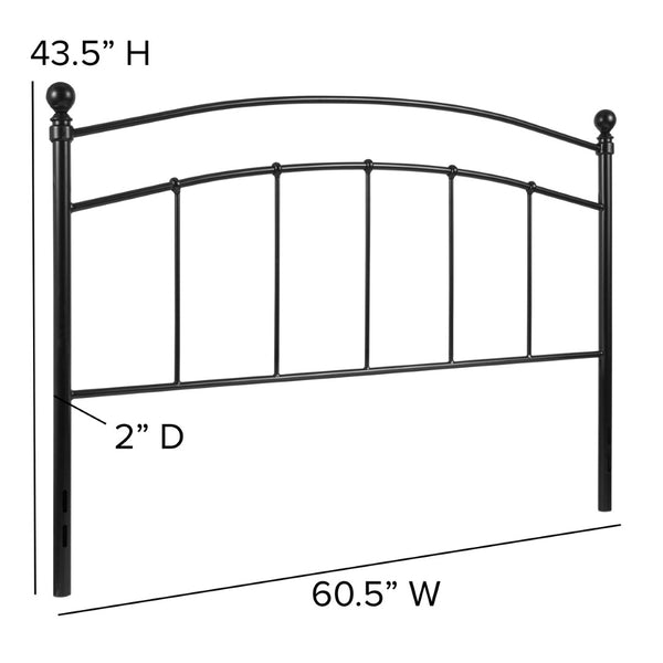 English Elm Woodstock Decorative Metal Queen Size Headboard - Stylish Design for Modern Bedrooms and Comfort Black In Stock. Usually ships in 24 - 48 business hours HG-HB1706-Q-GG