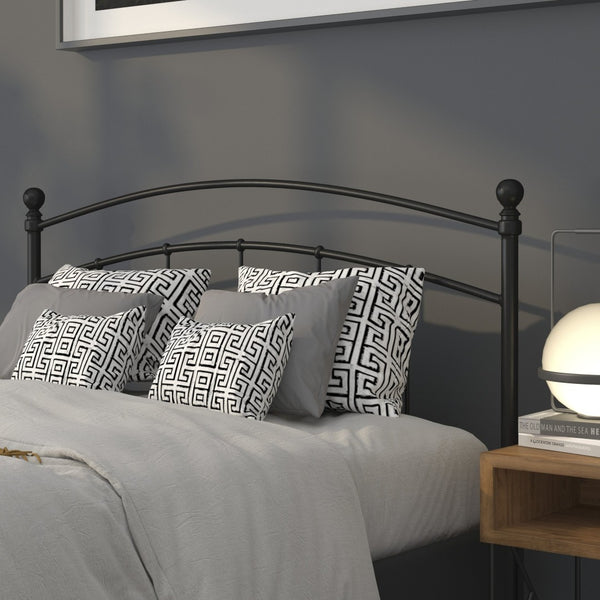 English Elm Woodstock Decorative Metal Queen Size Headboard - Stylish Design for Modern Bedrooms and Comfort Black In Stock. Usually ships in 24 - 48 business hours HG-HB1706-Q-GG