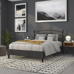 English Elm Woodstock Decorative Metal Queen Size Headboard - Stylish Design for Modern Bedrooms and Comfort Black In Stock. Usually ships in 24 - 48 business hours HG-HB1706-Q-GG