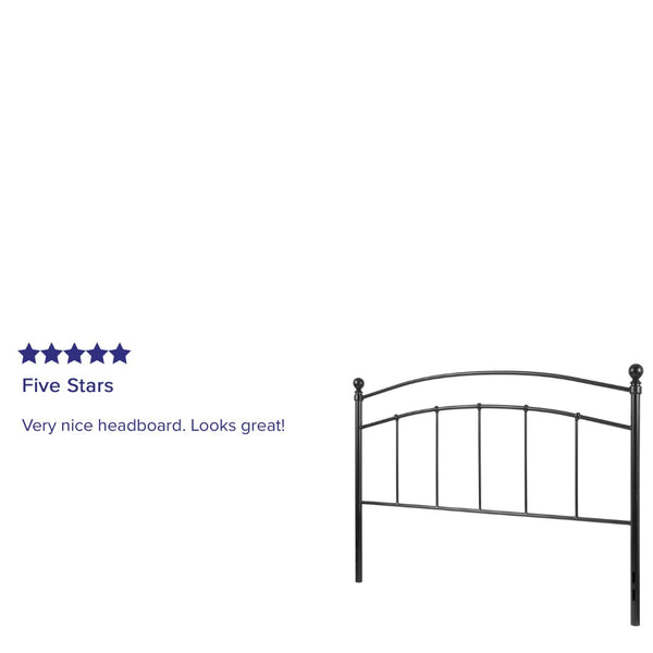 English Elm Woodstock Decorative Metal Queen Size Headboard - Stylish Design for Modern Bedrooms and Comfort Black In Stock. Usually ships in 24 - 48 business hours HG-HB1706-Q-GG