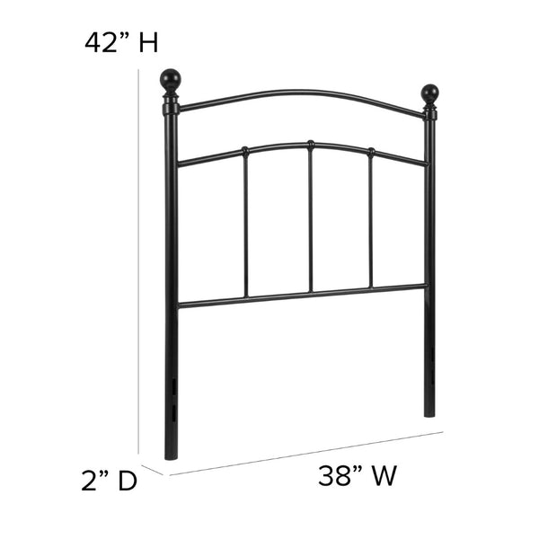 English Elm Woodstock Decorative Metal Queen Size Headboard - Stylish Design for Modern Bedrooms and Comfort Black In Stock. Usually ships in 24 - 48 business hours HG-HB1706-T-GG