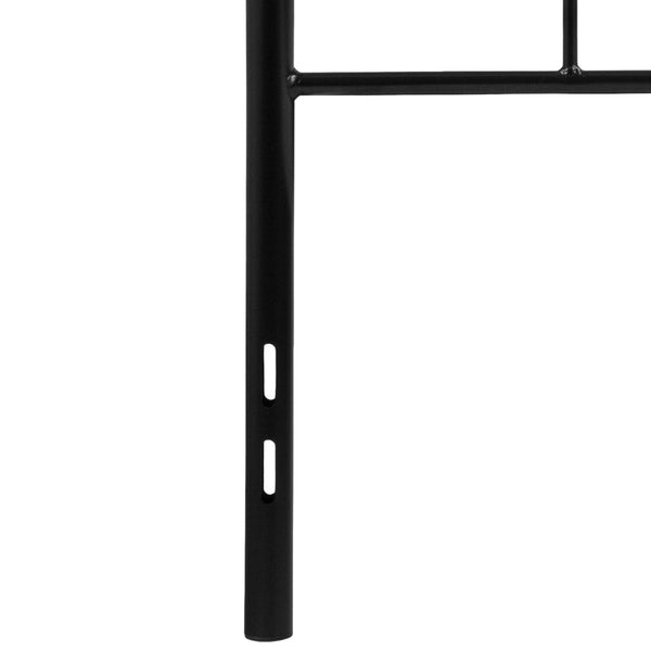 English Elm Woodstock Decorative Metal Queen Size Headboard - Stylish Design for Modern Bedrooms and Comfort Black In Stock. Usually ships in 24 - 48 business hours HG-HB1706-T-GG