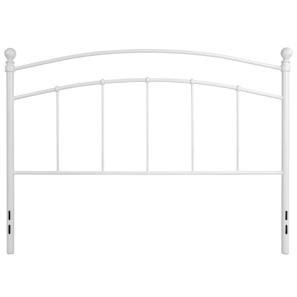 English Elm Woodstock Decorative Metal Queen Size Headboard - Stylish Design for Modern Bedrooms and Comfort White HG-HB1706-WH-Q-GG