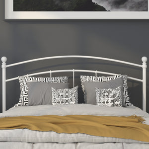 English Elm Woodstock Decorative Metal Queen Size Headboard - Stylish Design for Modern Bedrooms and Comfort White HG-HB1706-WH-Q-GG