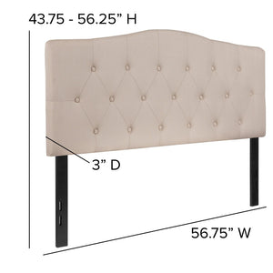 English Elm Cambridge Tufted Upholstered Full Size Headboard for Stylish Bedroom Makeover & Comfortable Living Beige In Stock. Usually ships in 24 - 48 business hours HG-HB1708-F-B-GG