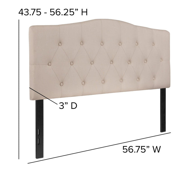 English Elm Cambridge Tufted Upholstered Full Size Headboard for Stylish Bedroom Makeover & Comfortable Living Beige In Stock. Usually ships in 24 - 48 business hours HG-HB1708-F-B-GG