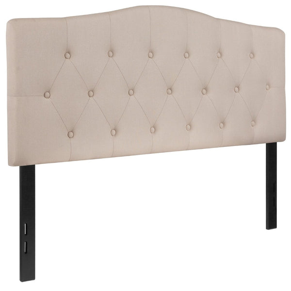 English Elm Cambridge Tufted Upholstered Full Size Headboard for Stylish Bedroom Makeover & Comfortable Living Beige In Stock. Usually ships in 24 - 48 business hours HG-HB1708-F-B-GG