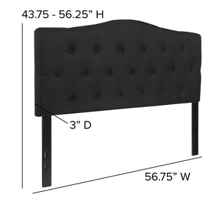 English Elm Cambridge Tufted Upholstered Full Size Headboard for Stylish Bedroom Makeover & Comfortable Living Black In Stock. Usually ships in 24 - 48 business hours HG-HB1708-F-BK-GG