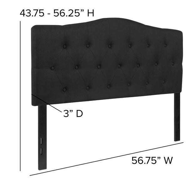 English Elm Cambridge Tufted Upholstered Full Size Headboard for Stylish Bedroom Makeover & Comfortable Living Black In Stock. Usually ships in 24 - 48 business hours HG-HB1708-F-BK-GG