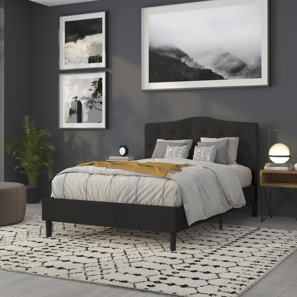 English Elm Cambridge Tufted Upholstered Full Size Headboard for Stylish Bedroom Makeover & Comfortable Living Black In Stock. Usually ships in 24 - 48 business hours HG-HB1708-F-BK-GG