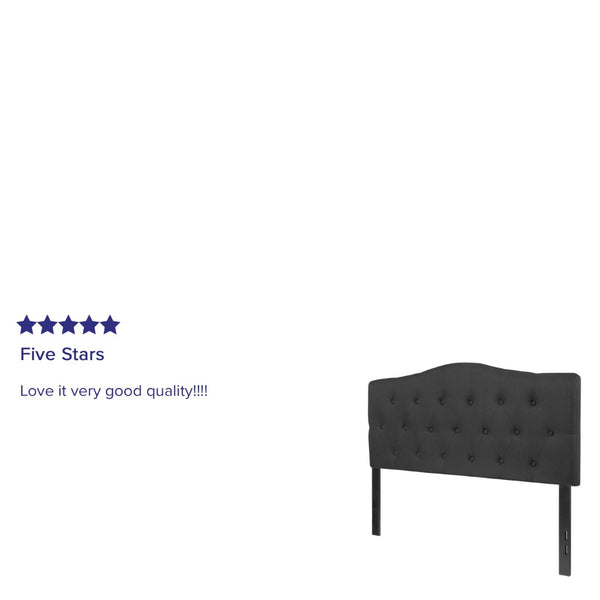 English Elm Cambridge Tufted Upholstered Full Size Headboard for Stylish Bedroom Makeover & Comfortable Living Black In Stock. Usually ships in 24 - 48 business hours HG-HB1708-F-BK-GG