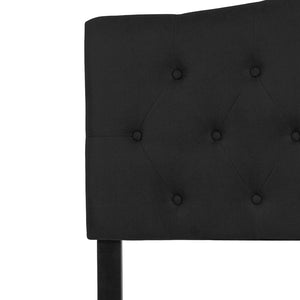 English Elm Cambridge Tufted Upholstered Full Size Headboard for Stylish Bedroom Makeover & Comfortable Living Black In Stock. Usually ships in 24 - 48 business hours HG-HB1708-F-BK-GG