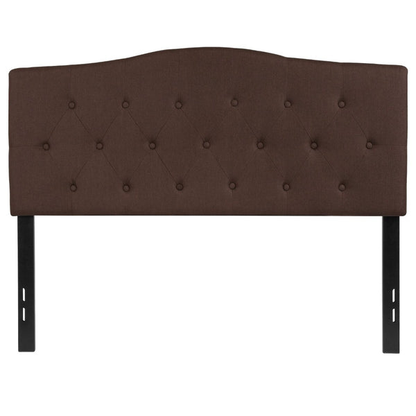 English Elm Cambridge Tufted Upholstered Full Size Headboard for Stylish Bedroom Makeover & Comfortable Living Dark Brown In Stock. Usually ships in 24 - 48 business hours HG-HB1708-F-DBR-GG