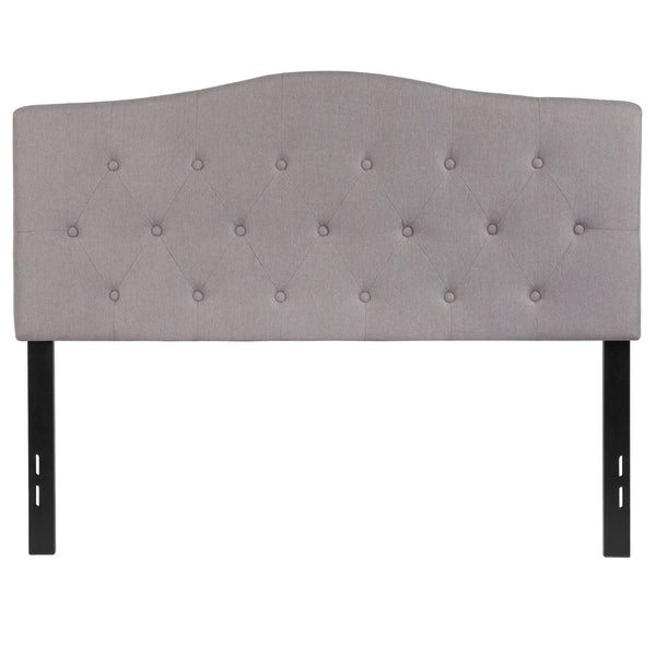 English Elm Cambridge Tufted Upholstered Full Size Headboard for Stylish Bedroom Makeover & Comfortable Living Light Gray In Stock. Usually ships in 24 - 48 business hours HG-HB1708-F-LG-GG