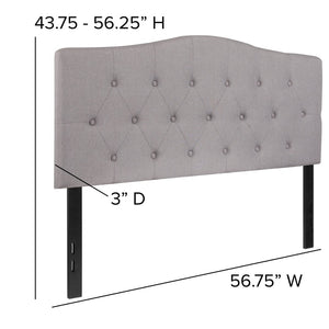 English Elm Cambridge Tufted Upholstered Full Size Headboard for Stylish Bedroom Makeover & Comfortable Living Light Gray In Stock. Usually ships in 24 - 48 business hours HG-HB1708-F-LG-GG