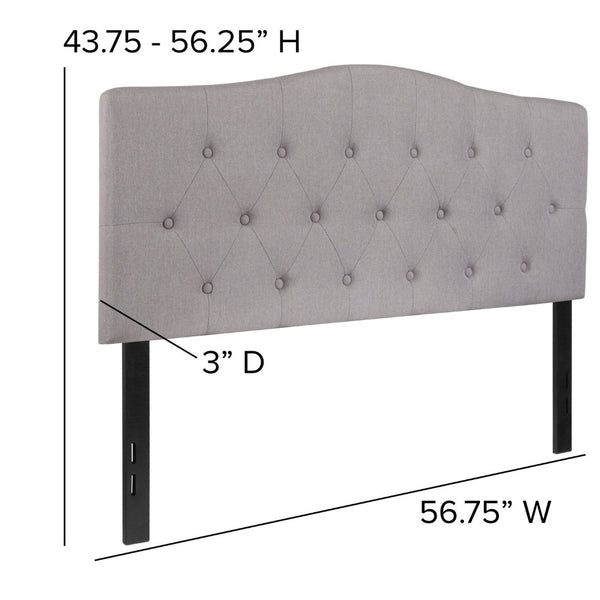 English Elm Cambridge Tufted Upholstered Full Size Headboard for Stylish Bedroom Makeover & Comfortable Living Light Gray In Stock. Usually ships in 24 - 48 business hours HG-HB1708-F-LG-GG