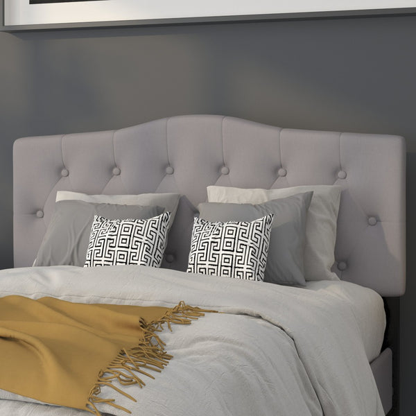English Elm Cambridge Tufted Upholstered Full Size Headboard for Stylish Bedroom Makeover & Comfortable Living Light Gray In Stock. Usually ships in 24 - 48 business hours HG-HB1708-F-LG-GG
