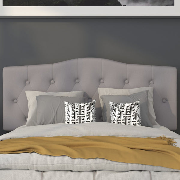 English Elm Cambridge Tufted Upholstered Full Size Headboard for Stylish Bedroom Makeover & Comfortable Living Light Gray In Stock. Usually ships in 24 - 48 business hours HG-HB1708-F-LG-GG