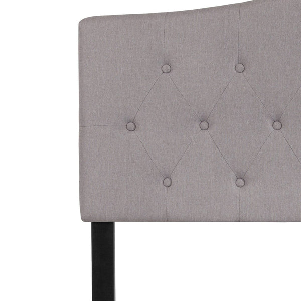 English Elm Cambridge Tufted Upholstered Full Size Headboard for Stylish Bedroom Makeover & Comfortable Living Light Gray In Stock. Usually ships in 24 - 48 business hours HG-HB1708-F-LG-GG