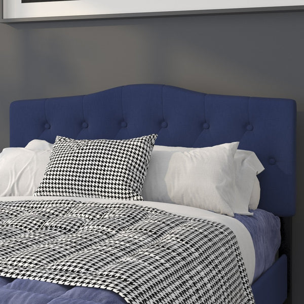 English Elm Cambridge Tufted Upholstered Full Size Headboard for Stylish Bedroom Makeover & Comfortable Living Navy In Stock. Usually ships in 24 - 48 business hours HG-HB1708-F-N-GG