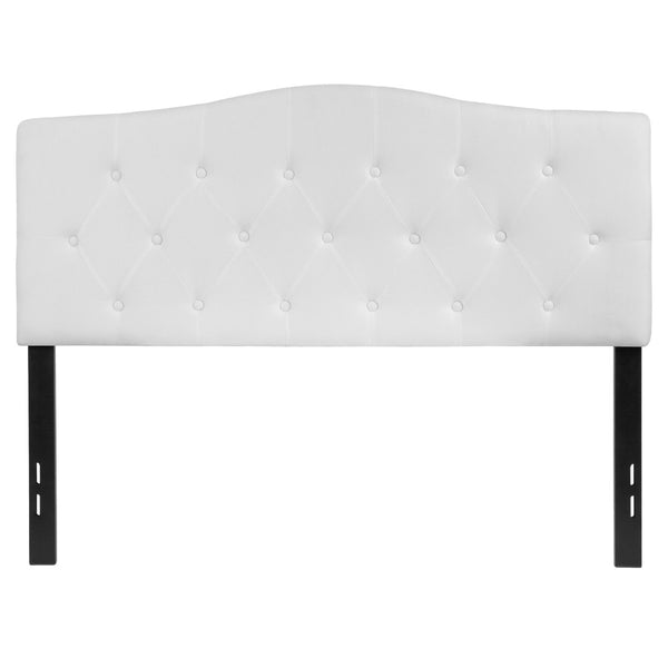 English Elm Cambridge Tufted Upholstered Full Size Headboard for Stylish Bedroom Makeover & Comfortable Living White In Stock. Usually ships in 24 - 48 business hours HG-HB1708-F-W-GG