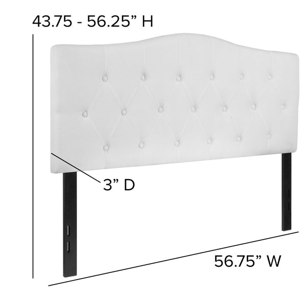 English Elm Cambridge Tufted Upholstered Full Size Headboard for Stylish Bedroom Makeover & Comfortable Living White In Stock. Usually ships in 24 - 48 business hours HG-HB1708-F-W-GG