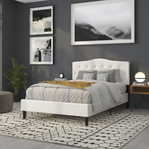 English Elm Cambridge Tufted Upholstered Full Size Headboard for Stylish Bedroom Makeover & Comfortable Living White In Stock. Usually ships in 24 - 48 business hours HG-HB1708-F-W-GG