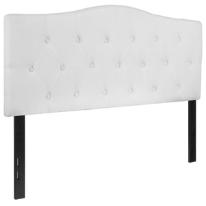 English Elm Cambridge Tufted Upholstered Full Size Headboard for Stylish Bedroom Makeover & Comfortable Living White In Stock. Usually ships in 24 - 48 business hours HG-HB1708-F-W-GG