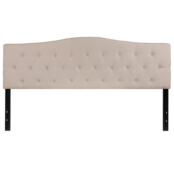 English Elm Cambridge Tufted Upholstered Full Size Headboard for Stylish Bedroom Makeover & Comfortable Living Beige In Stock. Usually ships in 24 - 48 business hours HG-HB1708-K-B-GG