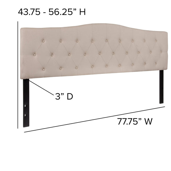 English Elm Cambridge Tufted Upholstered Full Size Headboard for Stylish Bedroom Makeover & Comfortable Living Beige In Stock. Usually ships in 24 - 48 business hours HG-HB1708-K-B-GG