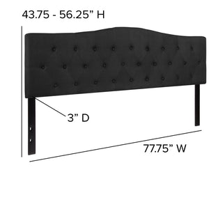 English Elm Cambridge Tufted Upholstered Full Size Headboard for Stylish Bedroom Makeover & Comfortable Living Black In Stock. Usually ships in 24 - 48 business hours HG-HB1708-K-BK-GG