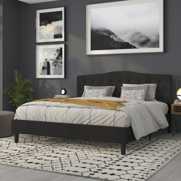 English Elm Cambridge Tufted Upholstered Full Size Headboard for Stylish Bedroom Makeover & Comfortable Living Black In Stock. Usually ships in 24 - 48 business hours HG-HB1708-K-BK-GG