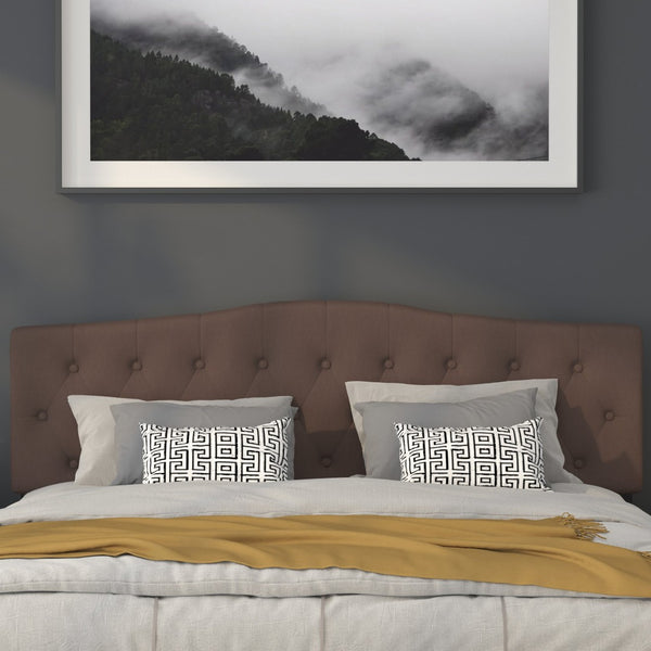 English Elm Cambridge Tufted Upholstered Full Size Headboard for Stylish Bedroom Makeover & Comfortable Living Camel In Stock. Usually ships in 24 - 48 business hours HG-HB1708-K-C-GG