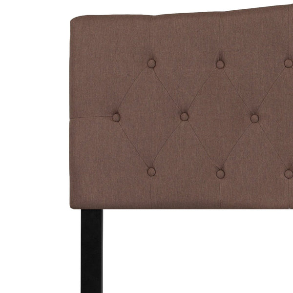 English Elm Cambridge Tufted Upholstered Full Size Headboard for Stylish Bedroom Makeover & Comfortable Living Camel In Stock. Usually ships in 24 - 48 business hours HG-HB1708-K-C-GG