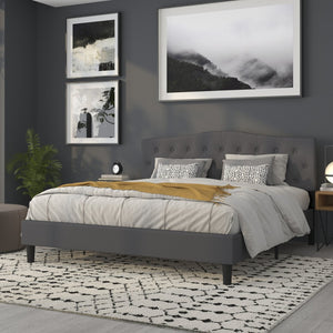 English Elm Cambridge Tufted Upholstered Full Size Headboard for Stylish Bedroom Makeover & Comfortable Living Dark Gray In Stock. Usually ships in 24 - 48 business hours HG-HB1708-K-DG-GG