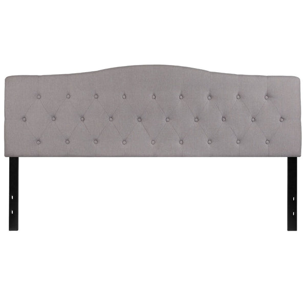 English Elm Cambridge Tufted Upholstered Full Size Headboard for Stylish Bedroom Makeover & Comfortable Living Light Gray In Stock. Usually ships in 24 - 48 business hours HG-HB1708-K-LG-GG