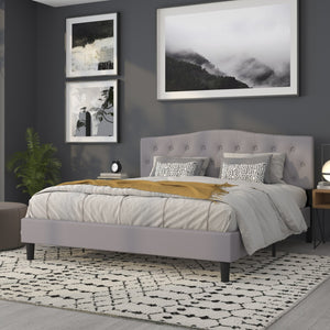English Elm Cambridge Tufted Upholstered Full Size Headboard for Stylish Bedroom Makeover & Comfortable Living Light Gray In Stock. Usually ships in 24 - 48 business hours HG-HB1708-K-LG-GG