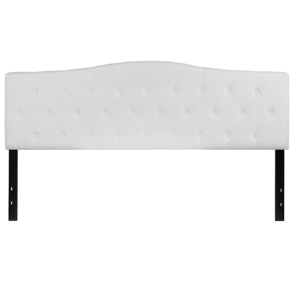 English Elm Cambridge Tufted Upholstered Full Size Headboard for Stylish Bedroom Makeover & Comfortable Living White In Stock. Usually ships in 24 - 48 business hours HG-HB1708-K-W-GG