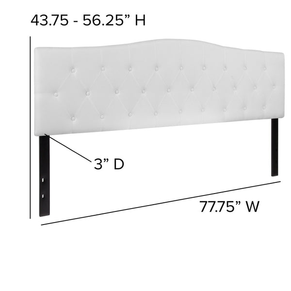 English Elm Cambridge Tufted Upholstered Full Size Headboard for Stylish Bedroom Makeover & Comfortable Living White In Stock. Usually ships in 24 - 48 business hours HG-HB1708-K-W-GG