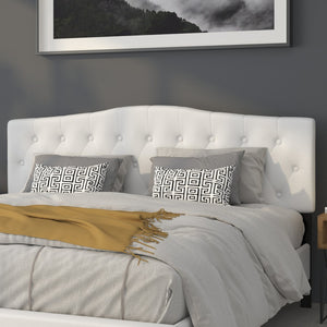 English Elm Cambridge Tufted Upholstered Full Size Headboard for Stylish Bedroom Makeover & Comfortable Living White In Stock. Usually ships in 24 - 48 business hours HG-HB1708-K-W-GG