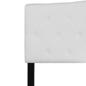 English Elm Cambridge Tufted Upholstered Full Size Headboard for Stylish Bedroom Makeover & Comfortable Living White In Stock. Usually ships in 24 - 48 business hours HG-HB1708-K-W-GG