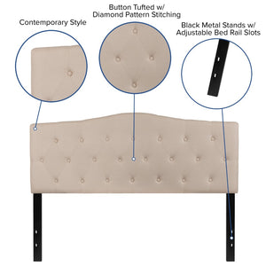 English Elm Cambridge Tufted Upholstered Full Size Headboard for Stylish Bedroom Makeover & Comfortable Living Beige In Stock. Usually ships in 24 - 48 business hours HG-HB1708-Q-B-GG
