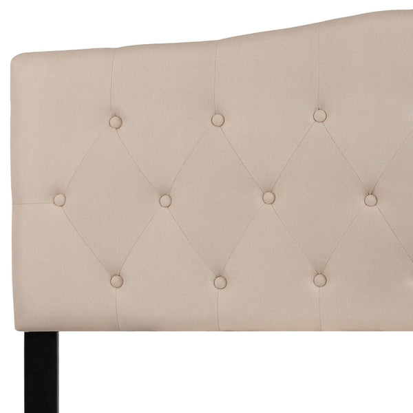 English Elm Cambridge Tufted Upholstered Full Size Headboard for Stylish Bedroom Makeover & Comfortable Living Beige In Stock. Usually ships in 24 - 48 business hours HG-HB1708-Q-B-GG