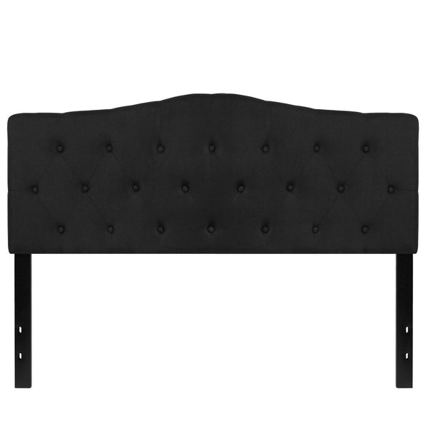 English Elm Cambridge Tufted Upholstered Full Size Headboard for Stylish Bedroom Makeover & Comfortable Living Black In Stock. Usually ships in 24 - 48 business hours HG-HB1708-Q-BK-GG