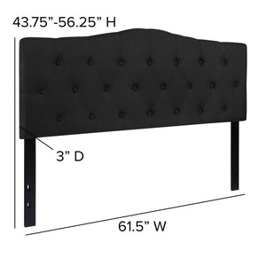 English Elm Cambridge Tufted Upholstered Full Size Headboard for Stylish Bedroom Makeover & Comfortable Living Black In Stock. Usually ships in 24 - 48 business hours HG-HB1708-Q-BK-GG