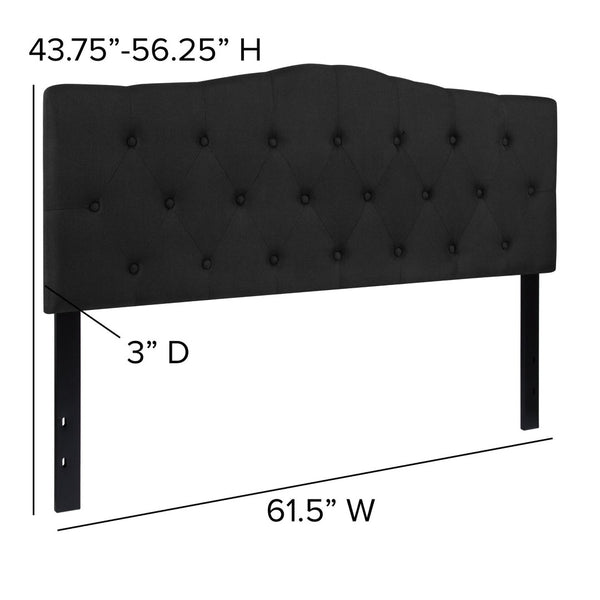 English Elm Cambridge Tufted Upholstered Full Size Headboard for Stylish Bedroom Makeover & Comfortable Living Black In Stock. Usually ships in 24 - 48 business hours HG-HB1708-Q-BK-GG