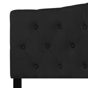 English Elm Cambridge Tufted Upholstered Full Size Headboard for Stylish Bedroom Makeover & Comfortable Living Black In Stock. Usually ships in 24 - 48 business hours HG-HB1708-Q-BK-GG