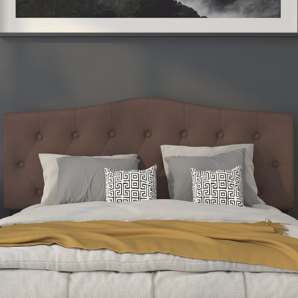 English Elm Cambridge Tufted Upholstered Full Size Headboard for Stylish Bedroom Makeover & Comfortable Living Camel In Stock. Usually ships in 24 - 48 business hours HG-HB1708-Q-C-GG